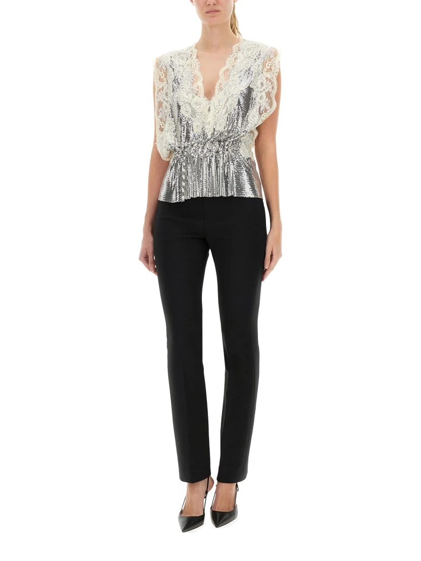 LACE AND SEQUIN TOP