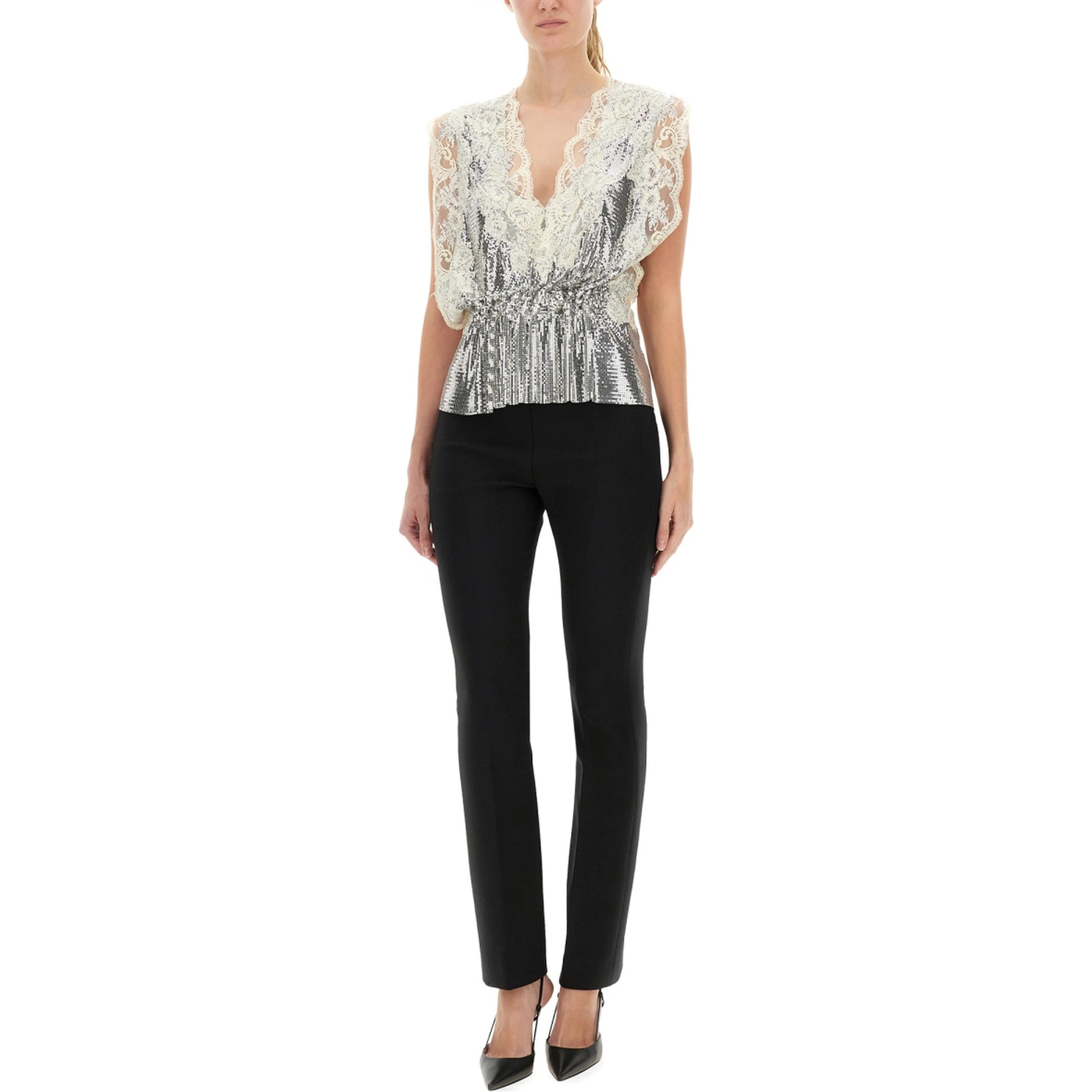 LACE AND SEQUIN TOP