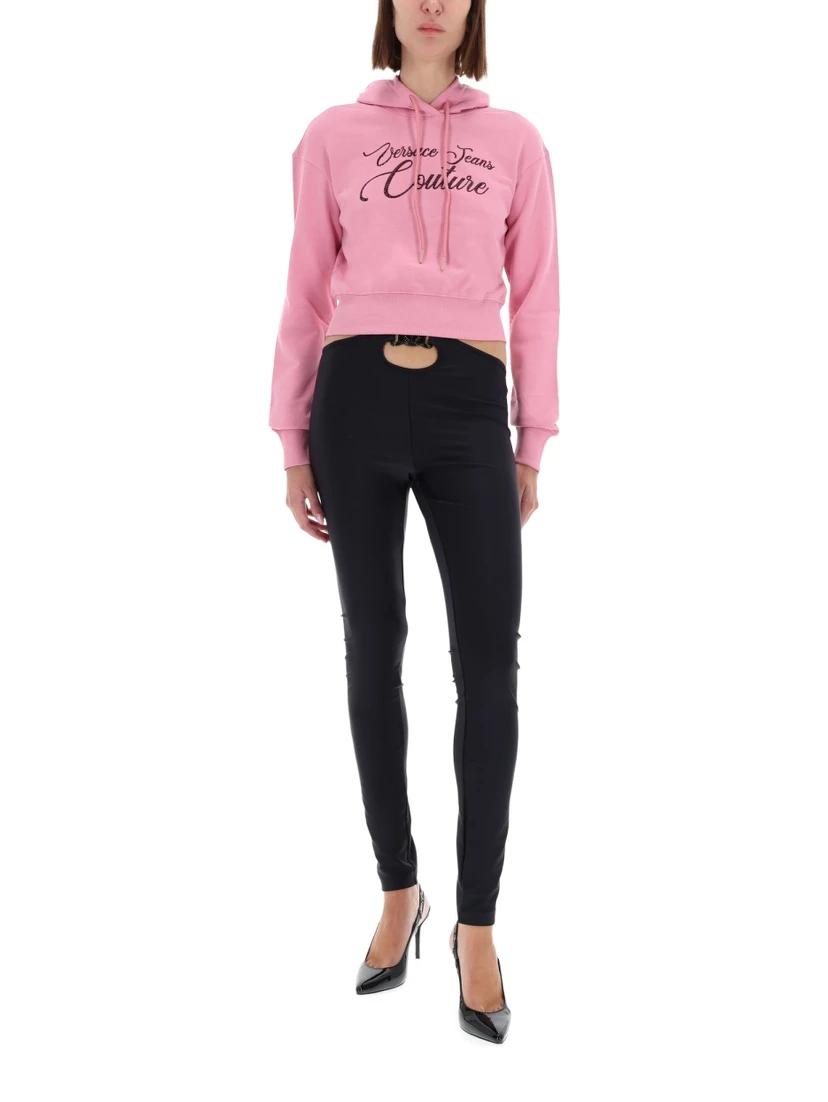 CROPPED SWEATSHIRT WITH LOGO