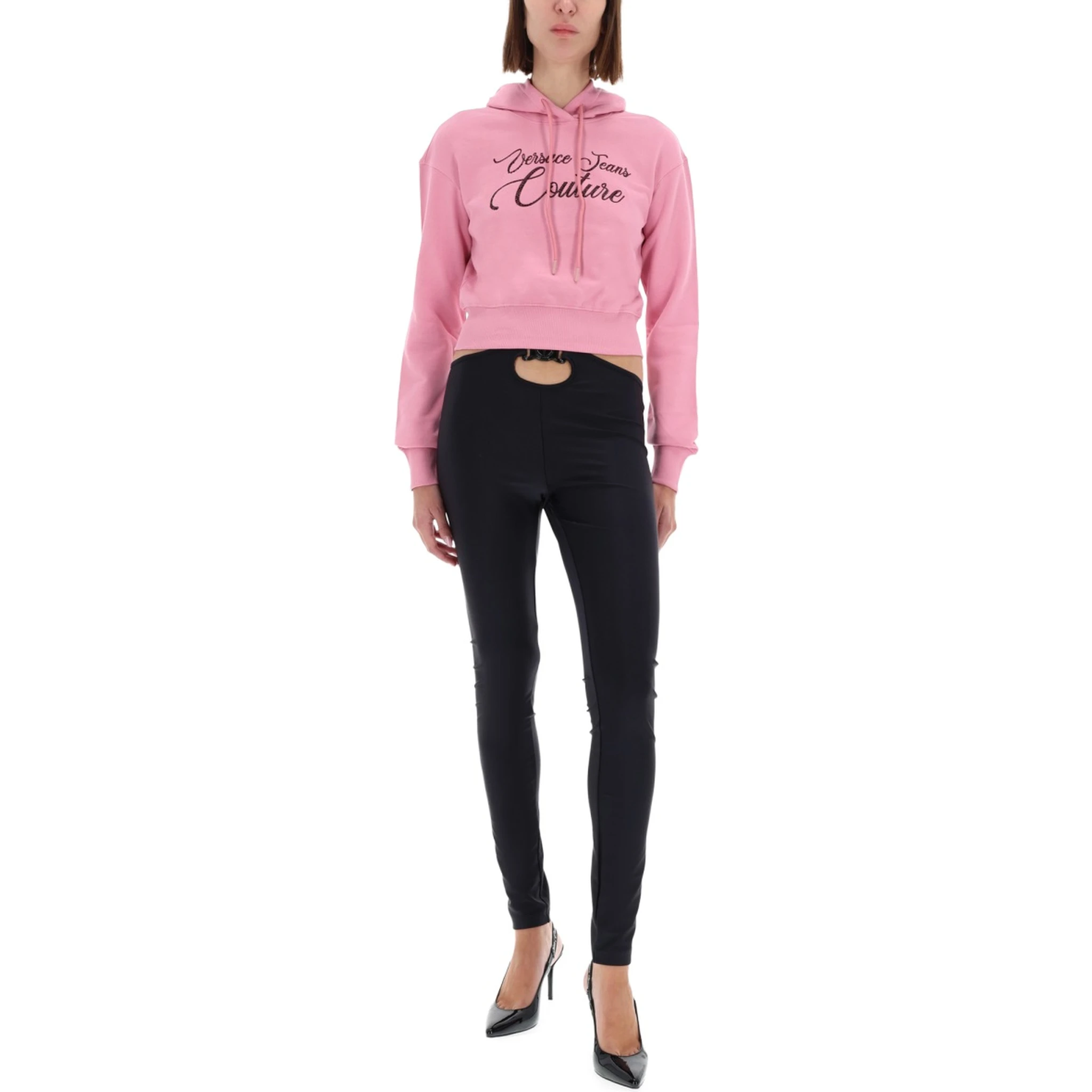 CROPPED SWEATSHIRT WITH LOGO