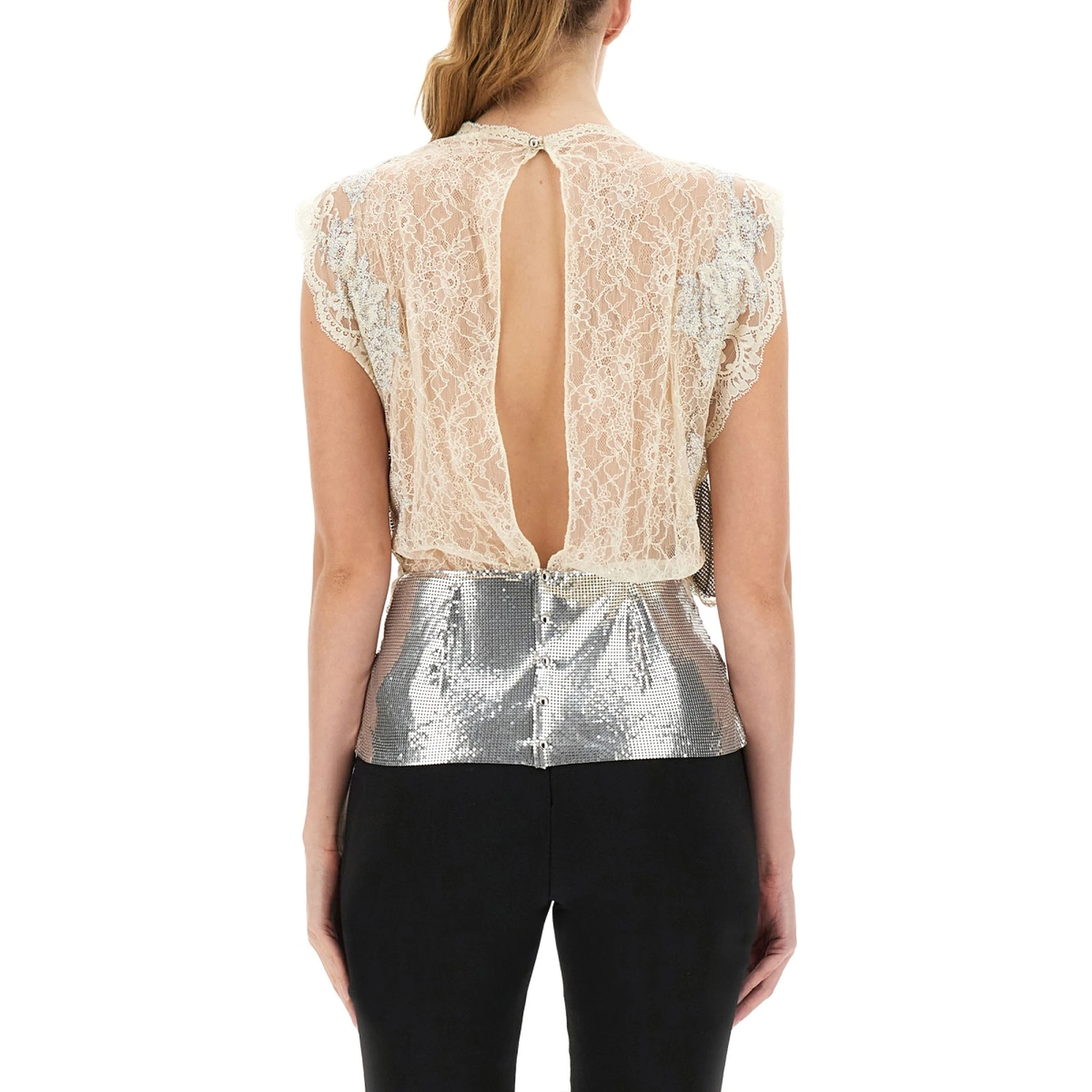 LACE AND SEQUIN TOP