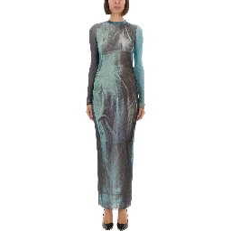 "WATER" MESH LONG DRESS