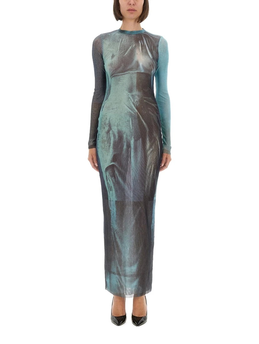 "WATER" MESH LONG DRESS