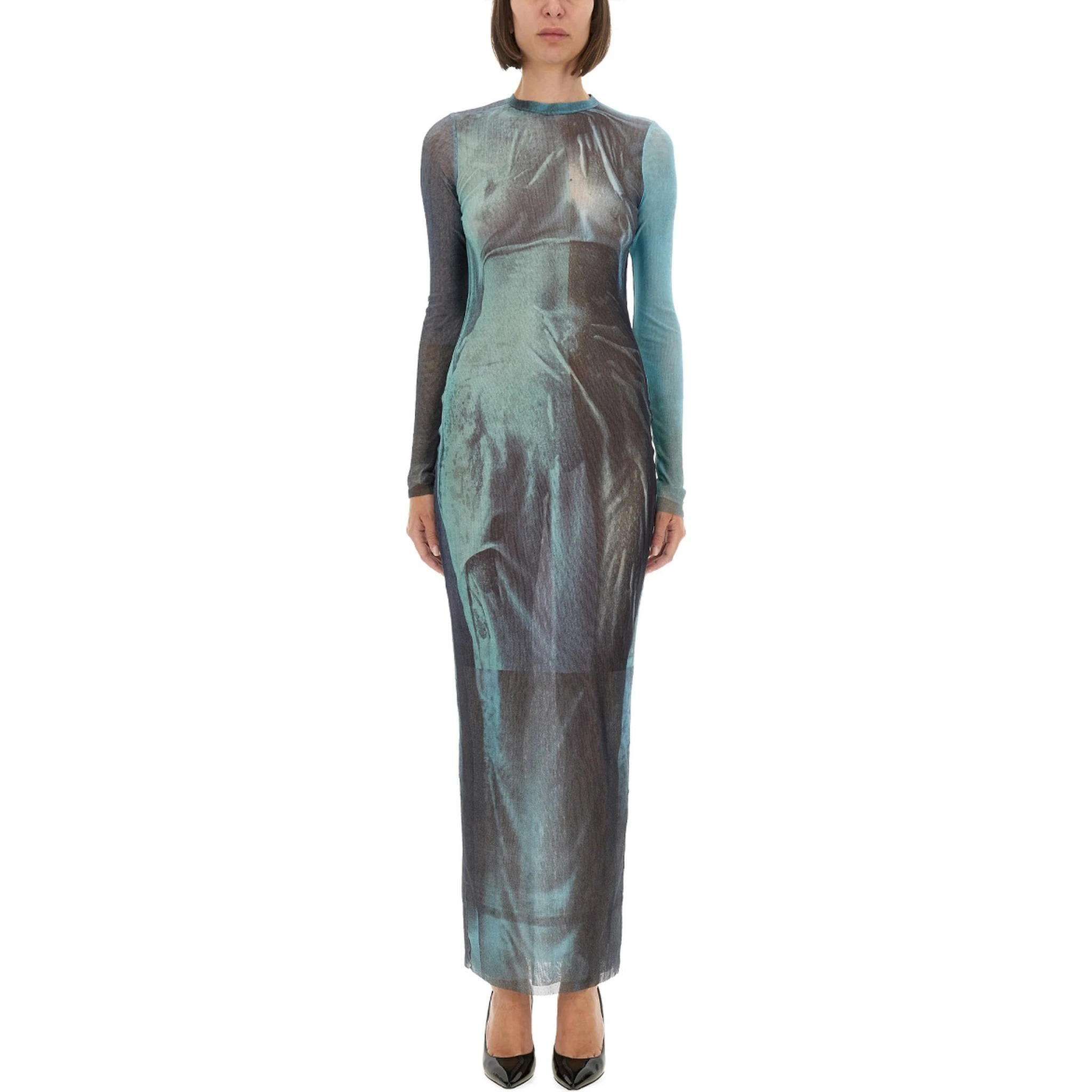 "WATER" MESH LONG DRESS