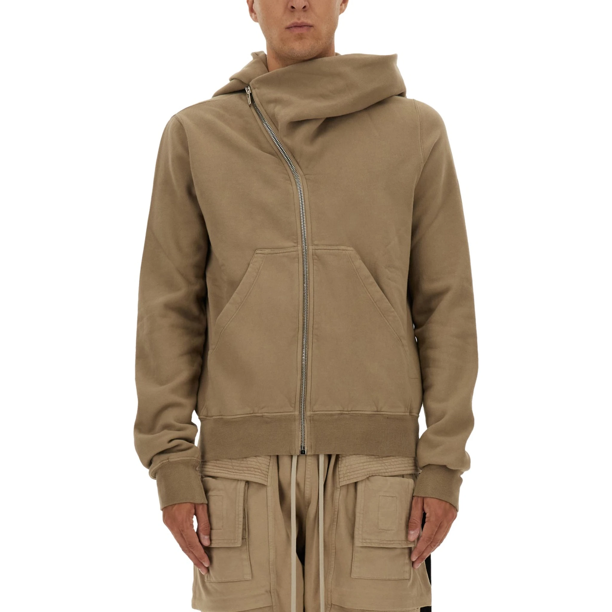 ASYMMETRICAL ZIPPER SWEATSHIRT