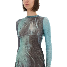 "WATER" MESH LONG DRESS