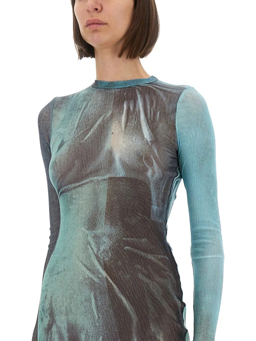 "WATER" MESH LONG DRESS