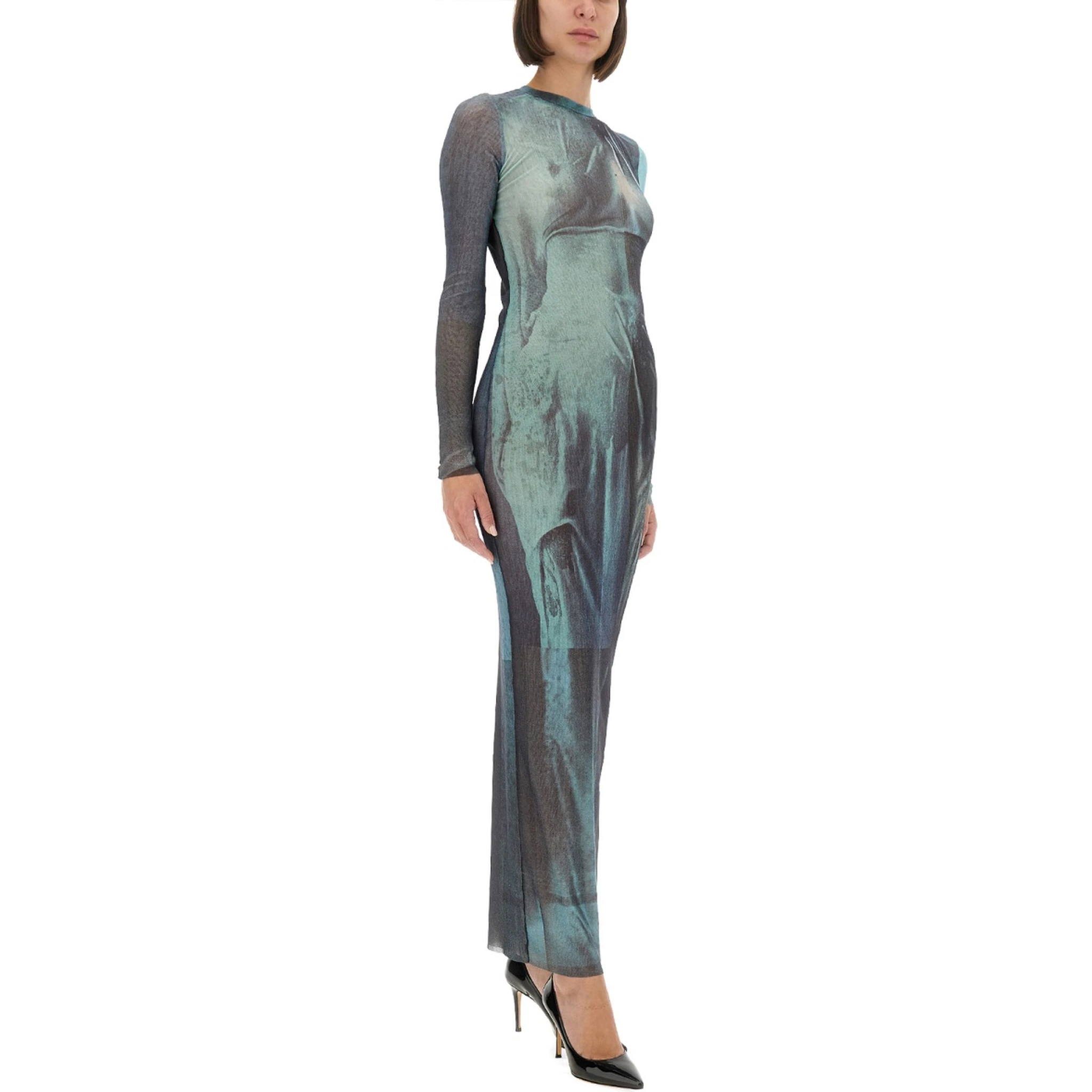 "WATER" MESH LONG DRESS
