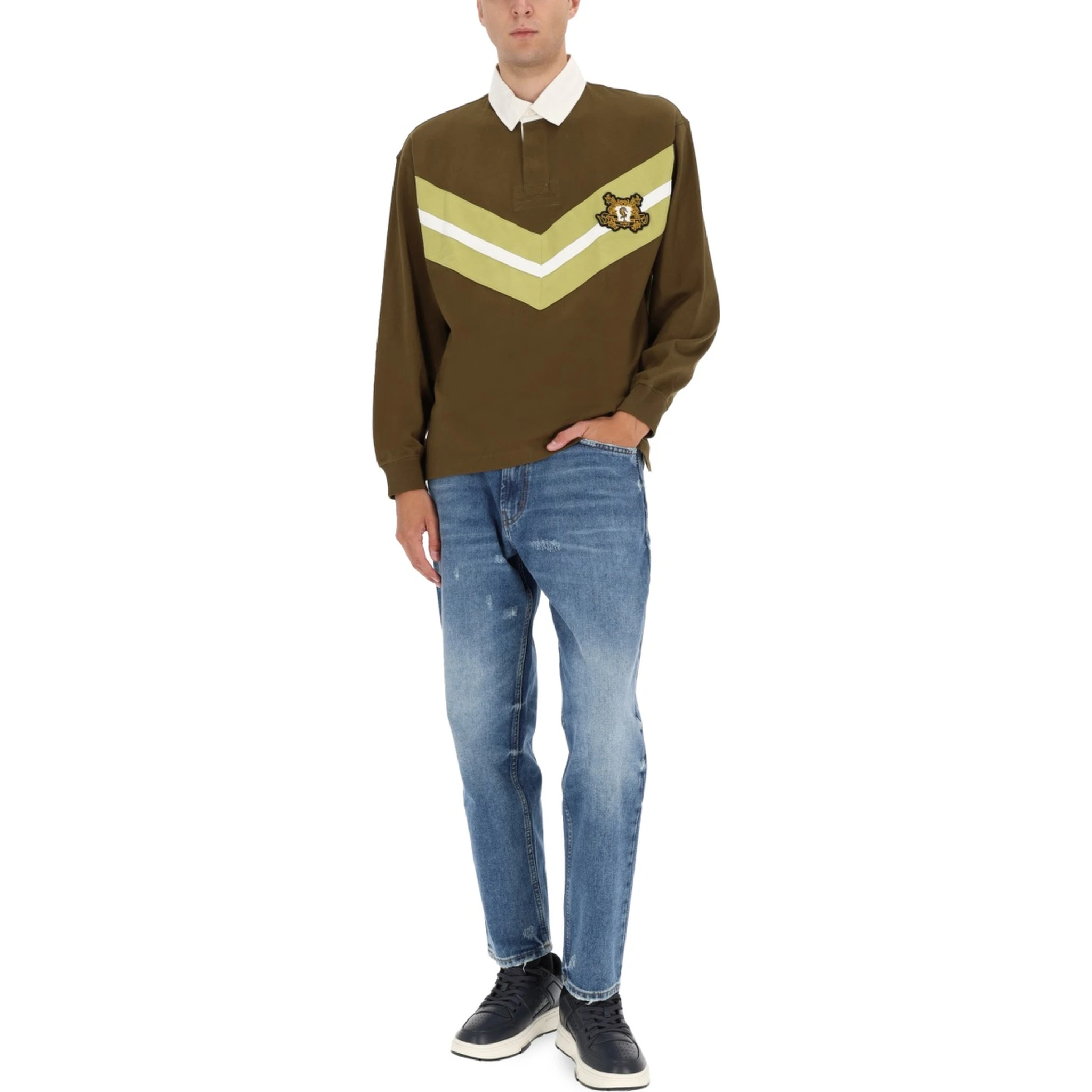 POLO SHIRT WITH COLLEGE STYLE LOGO