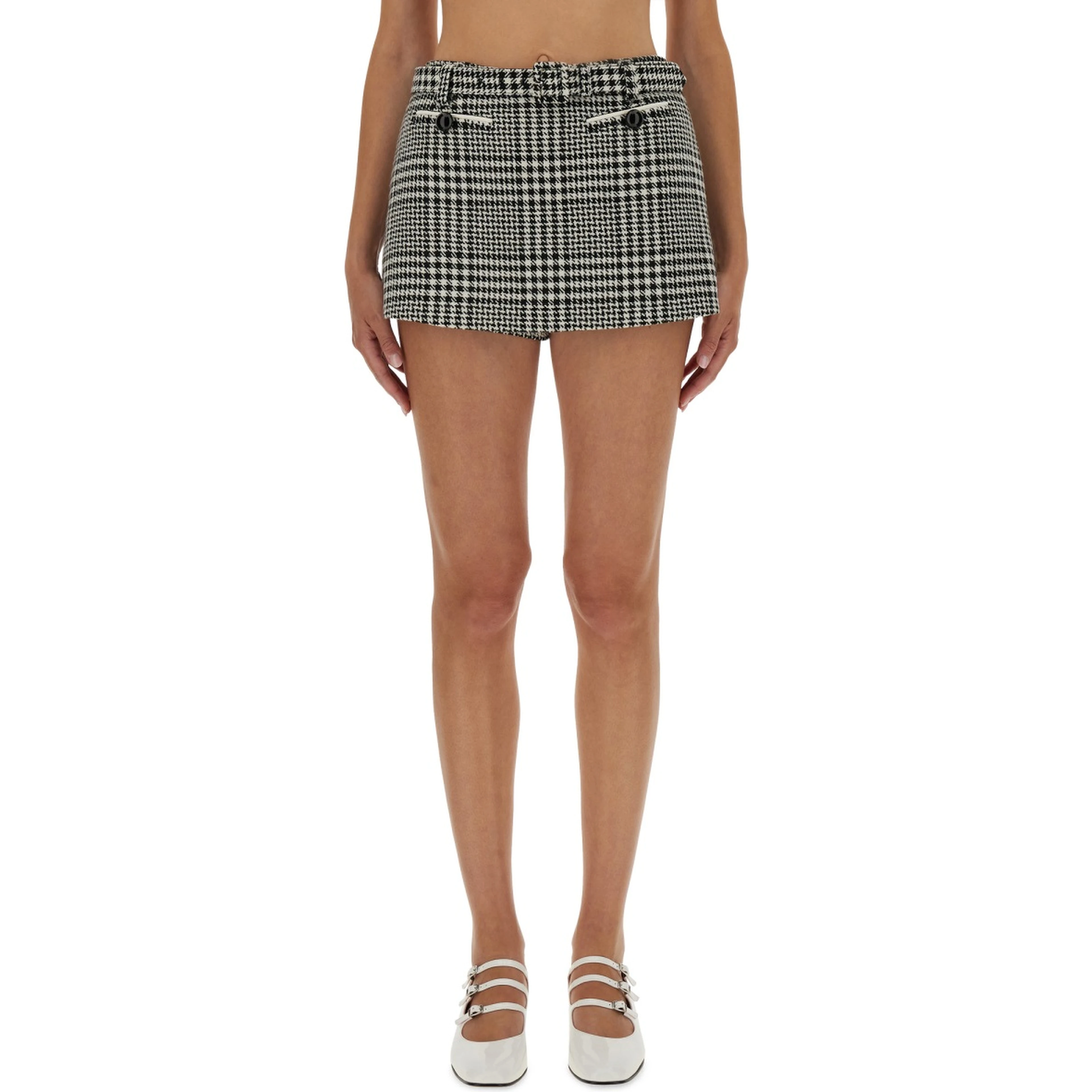 HOUNDSTOOTH SKIRT-PANTS
