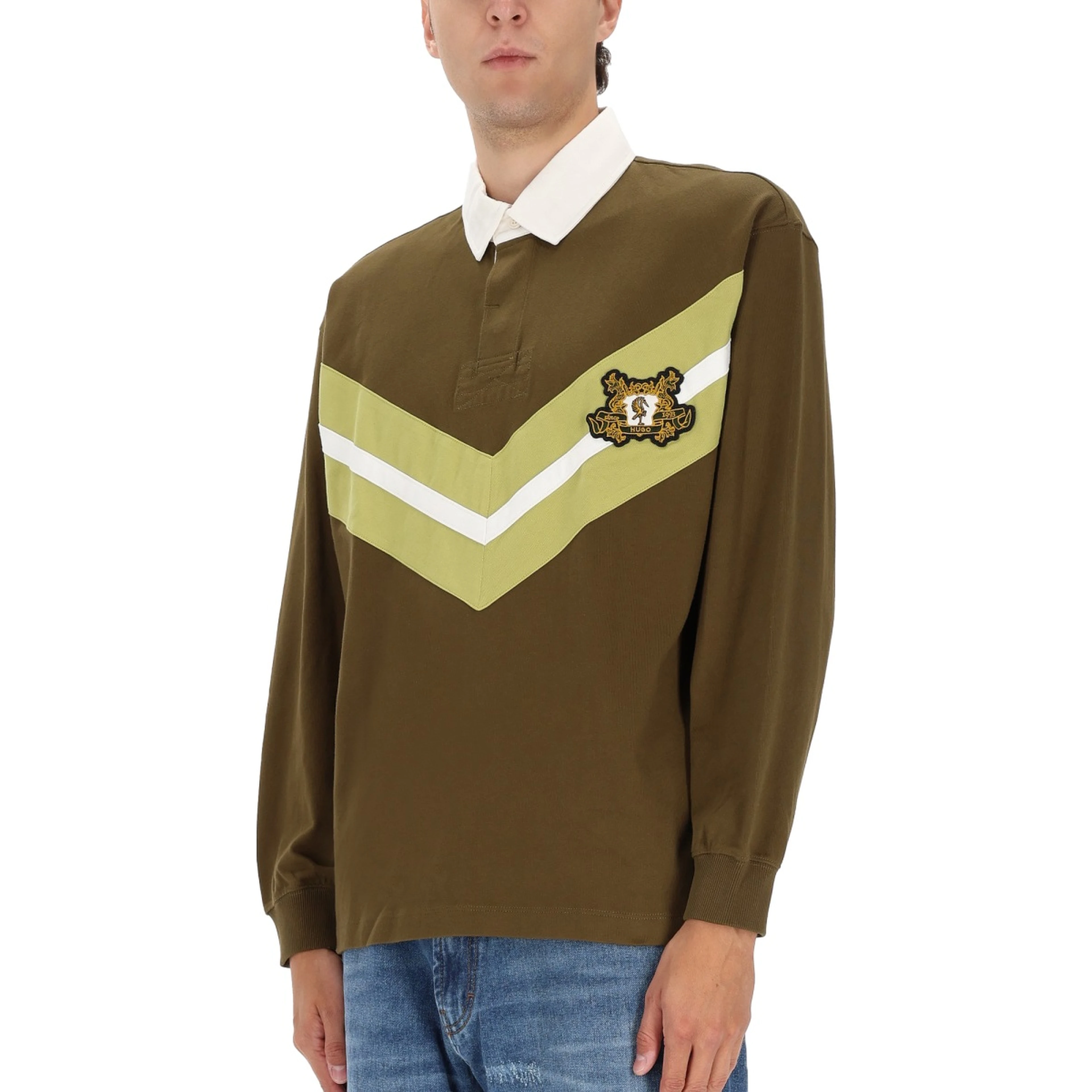 POLO SHIRT WITH COLLEGE STYLE LOGO