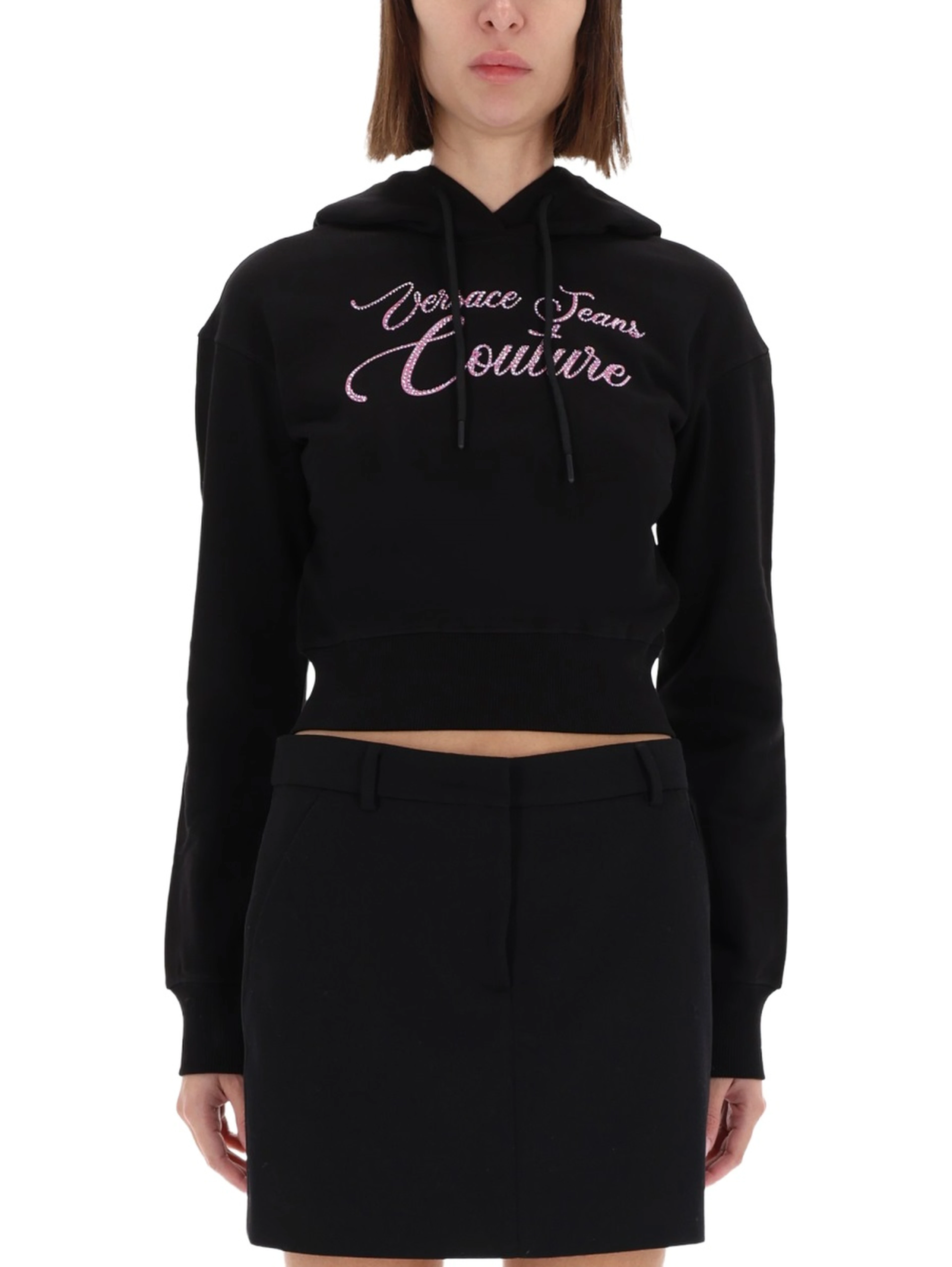 CROPPED SWEATSHIRT WITH LOGO