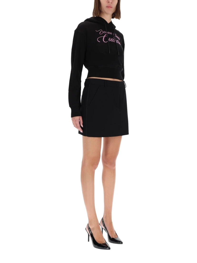 CROPPED SWEATSHIRT WITH LOGO