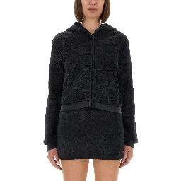 COTTON TERRY SWEATSHIRT WITH ZIPPER