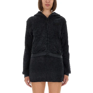 COTTON TERRY SWEATSHIRT WITH ZIPPER