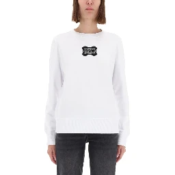 SWEATSHIRT WITH "BAROQUE" LOGO PATCH