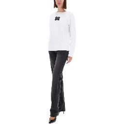 SWEATSHIRT WITH "BAROQUE" LOGO PATCH