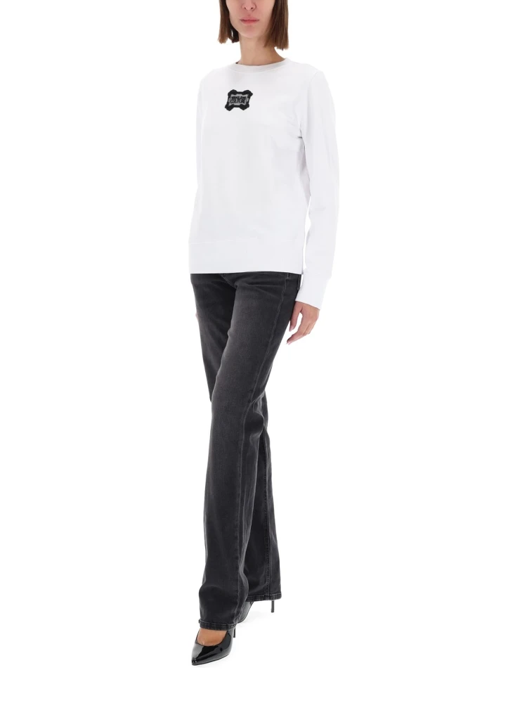SWEATSHIRT WITH "BAROQUE" LOGO PATCH alternative