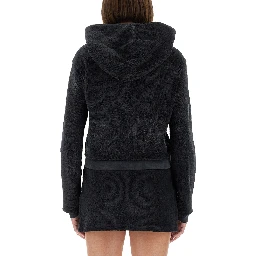 COTTON TERRY SWEATSHIRT WITH ZIPPER
