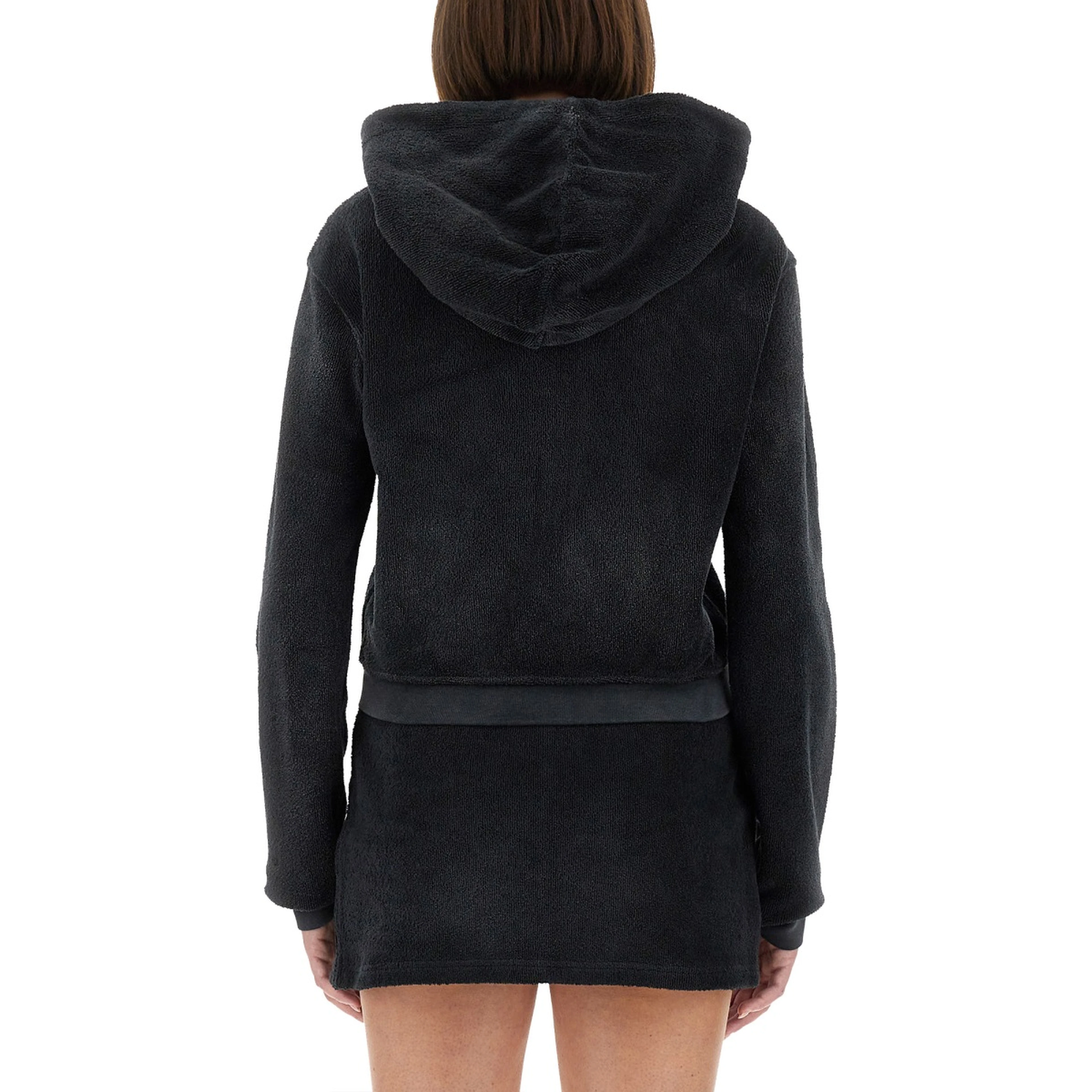 COTTON TERRY SWEATSHIRT WITH ZIPPER