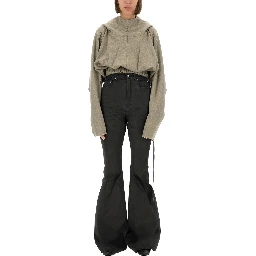 CROPPED HOODED TUNIC SWEATSHIRT