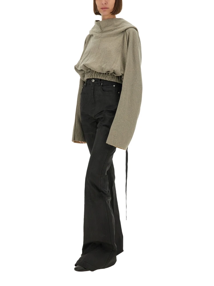 CROPPED HOODED TUNIC SWEATSHIRT alternative