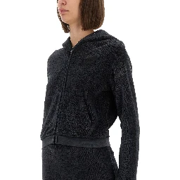 COTTON TERRY SWEATSHIRT WITH ZIPPER
