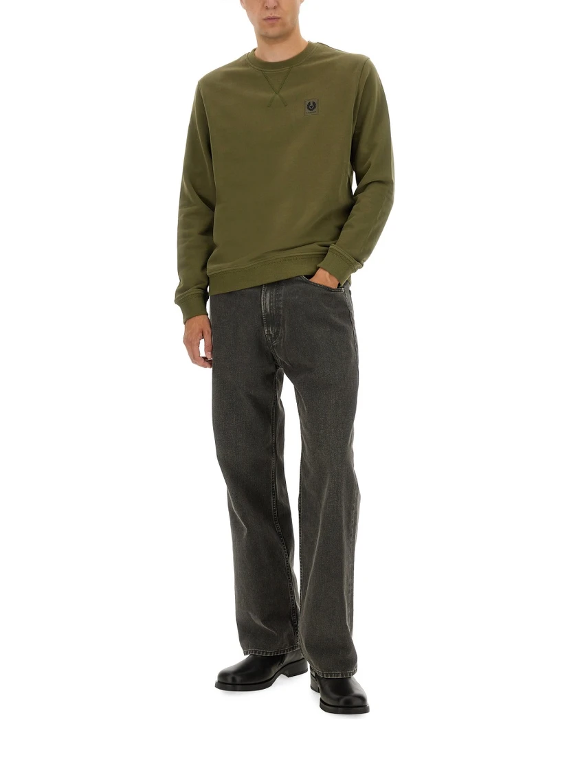 SWEATSHIRT WITH LOGO PATCH