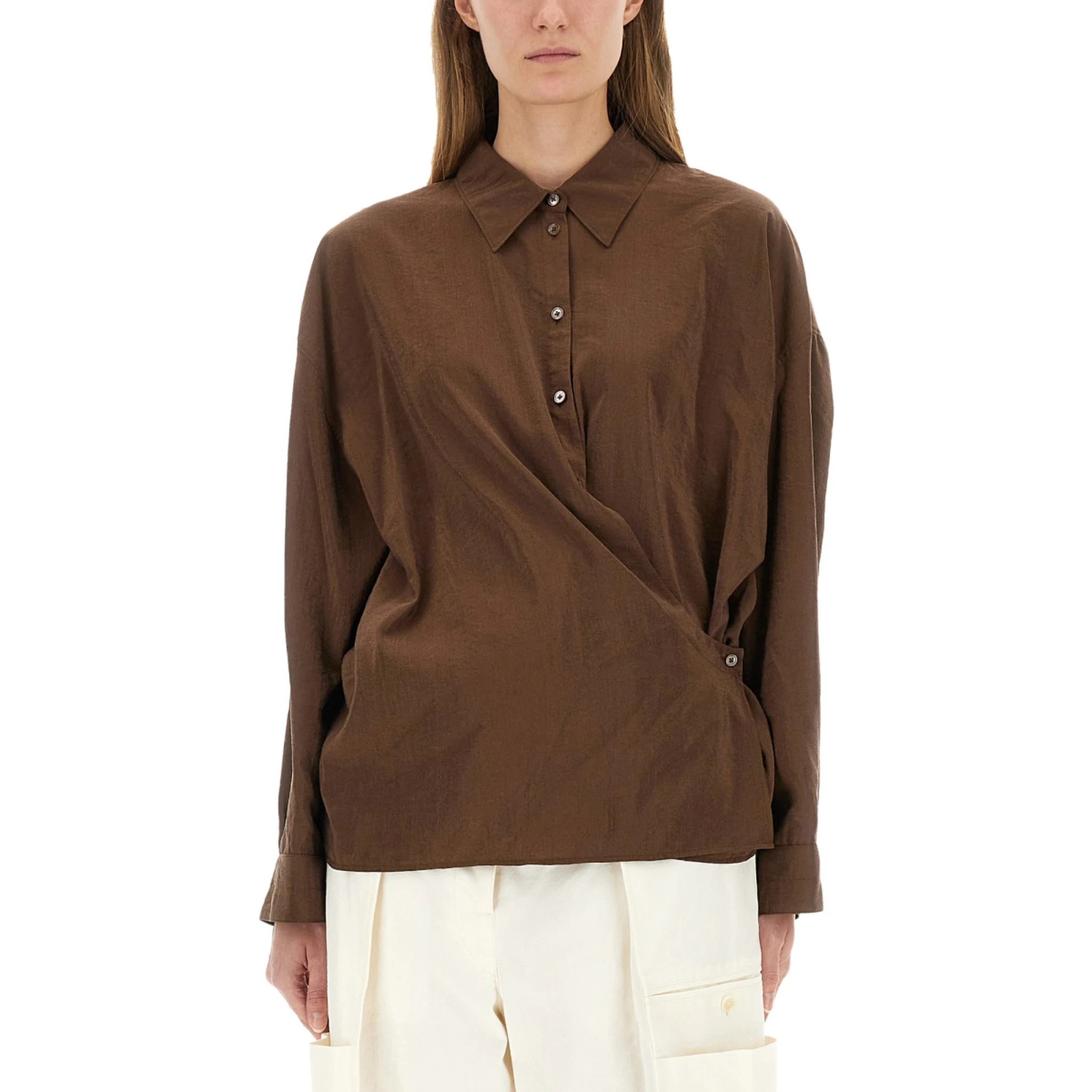 STRAIGHT TWISTED COLLAR SHIRT