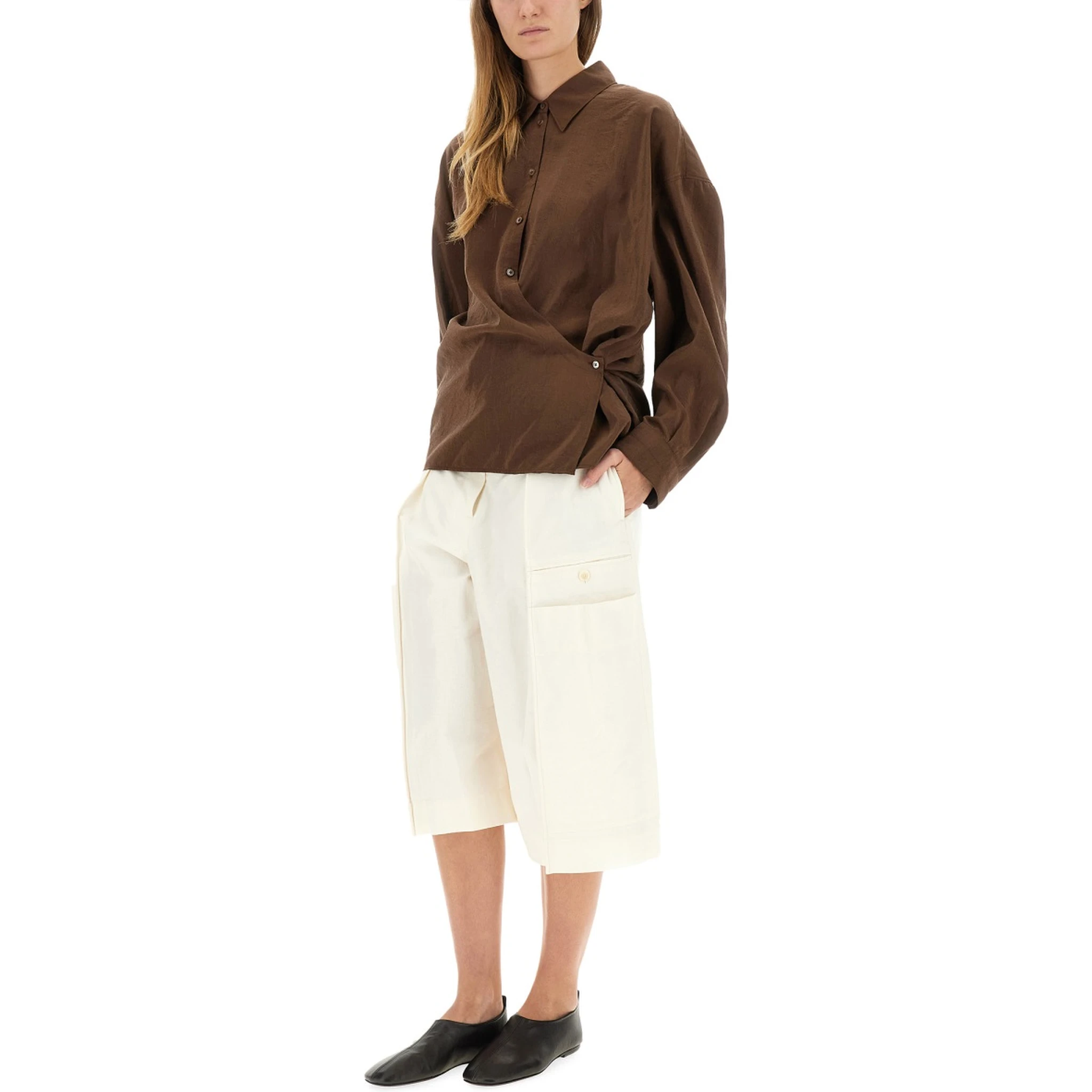 STRAIGHT TWISTED COLLAR SHIRT