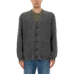 LOGO LAPEL CARDIGAN