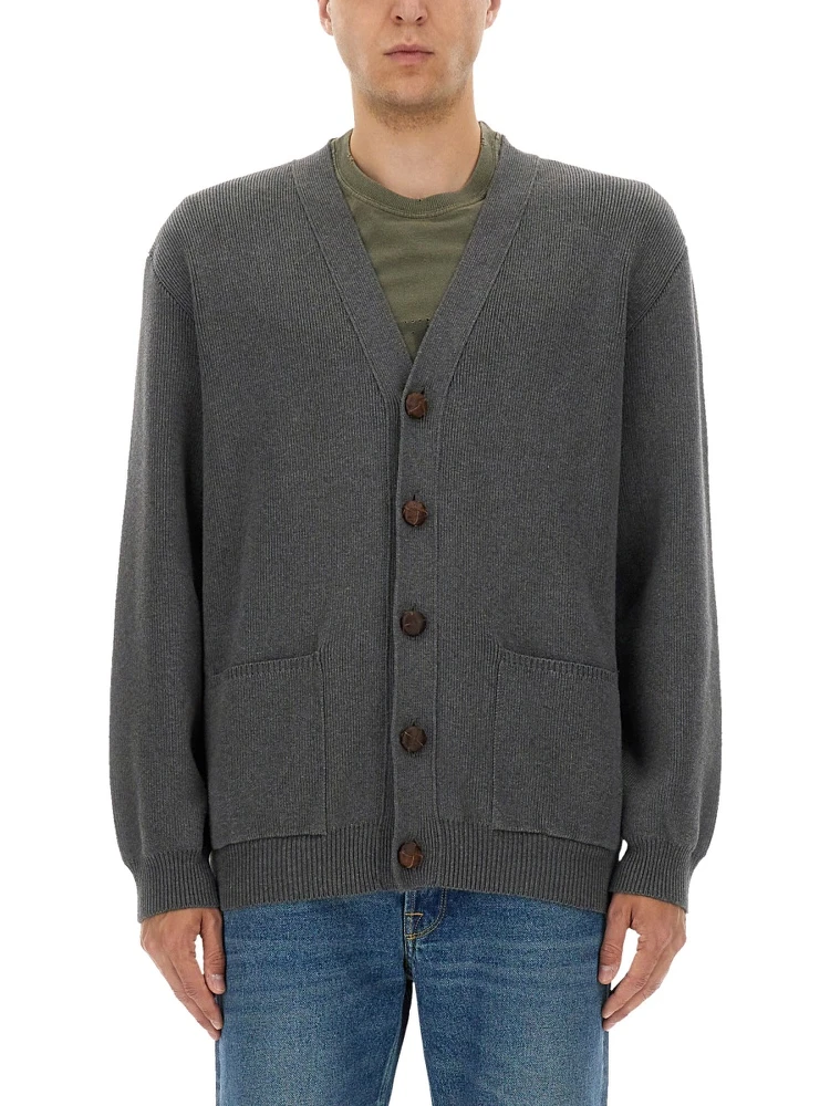 LOGO LAPEL CARDIGAN