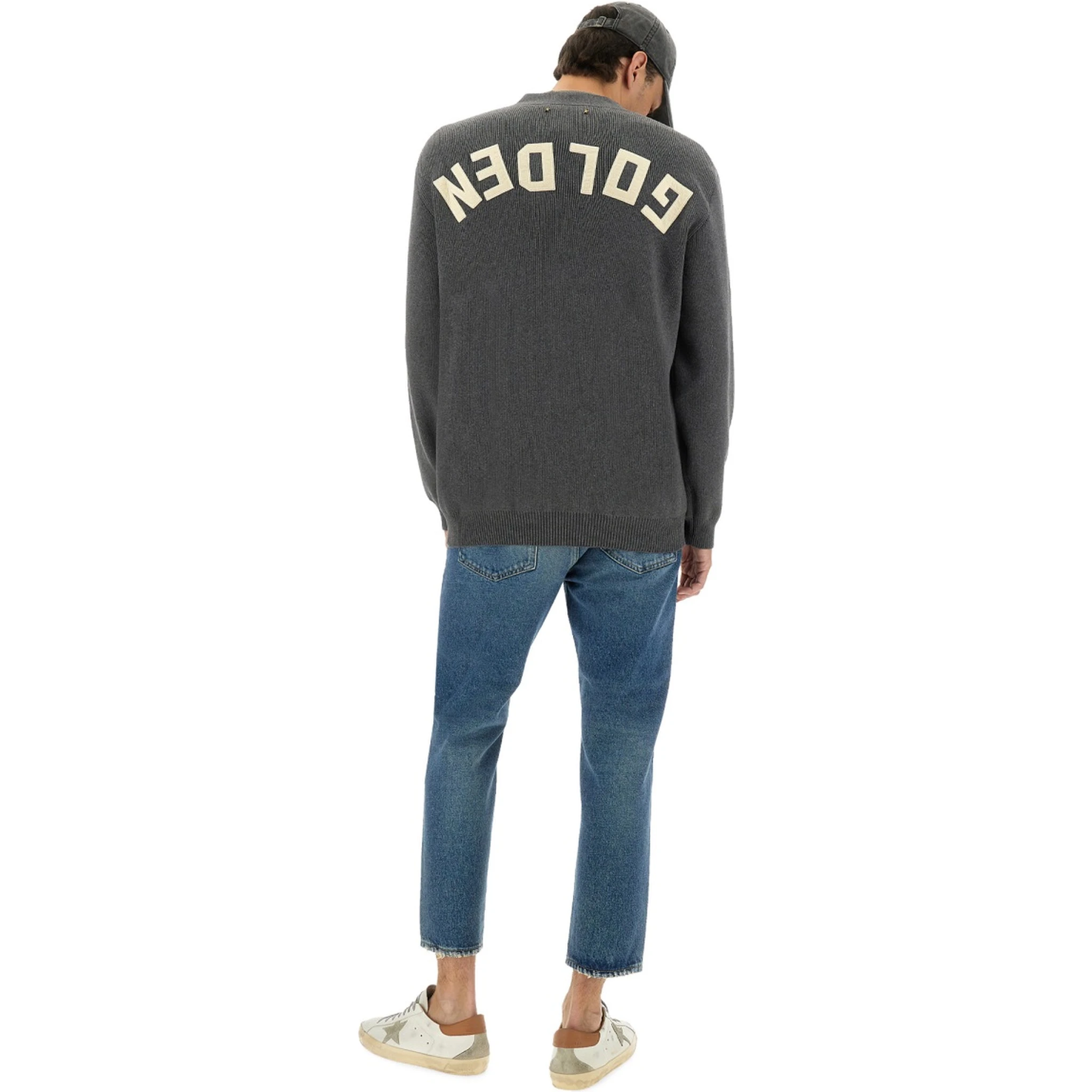 LOGO LAPEL CARDIGAN
