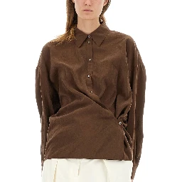 STRAIGHT TWISTED COLLAR SHIRT