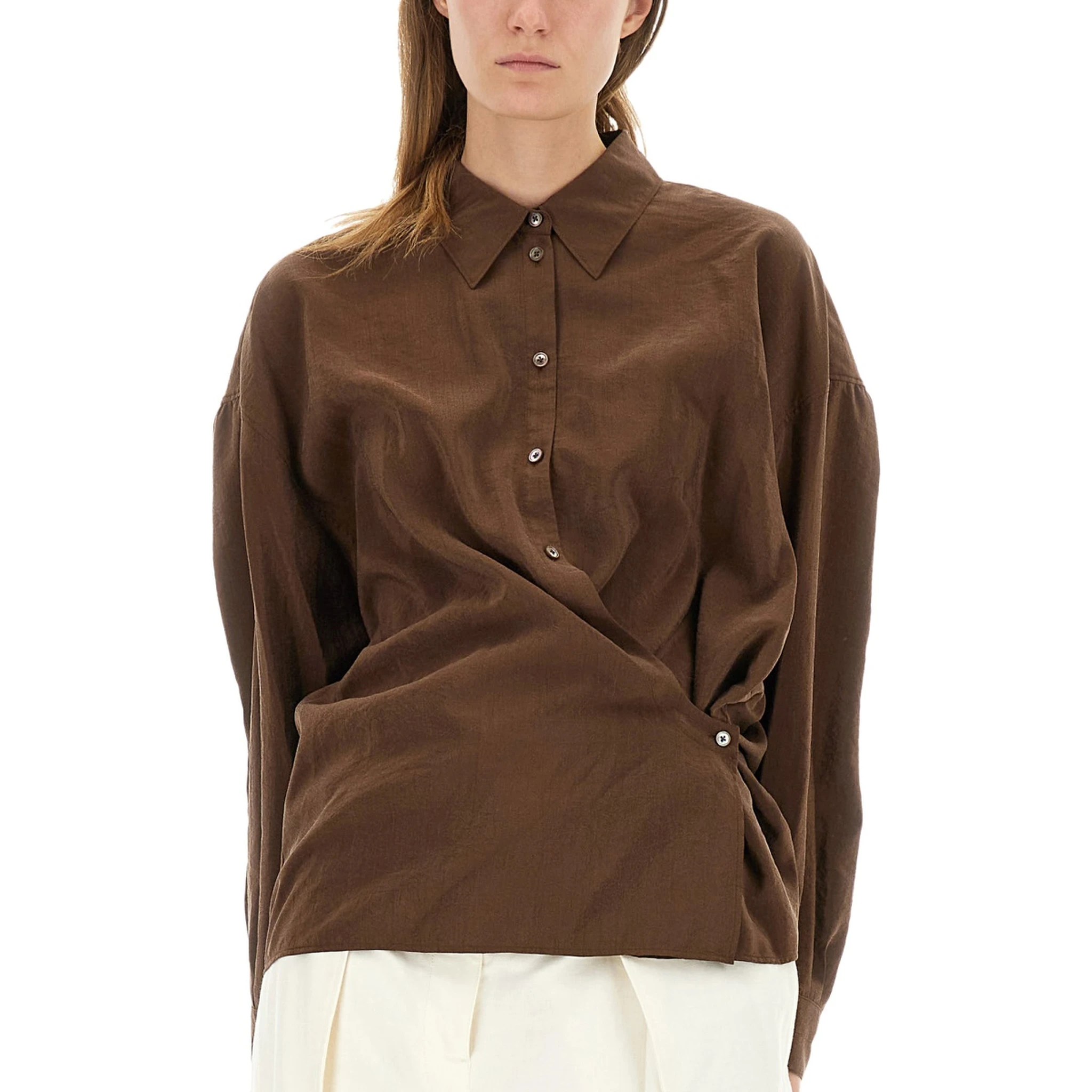 STRAIGHT TWISTED COLLAR SHIRT