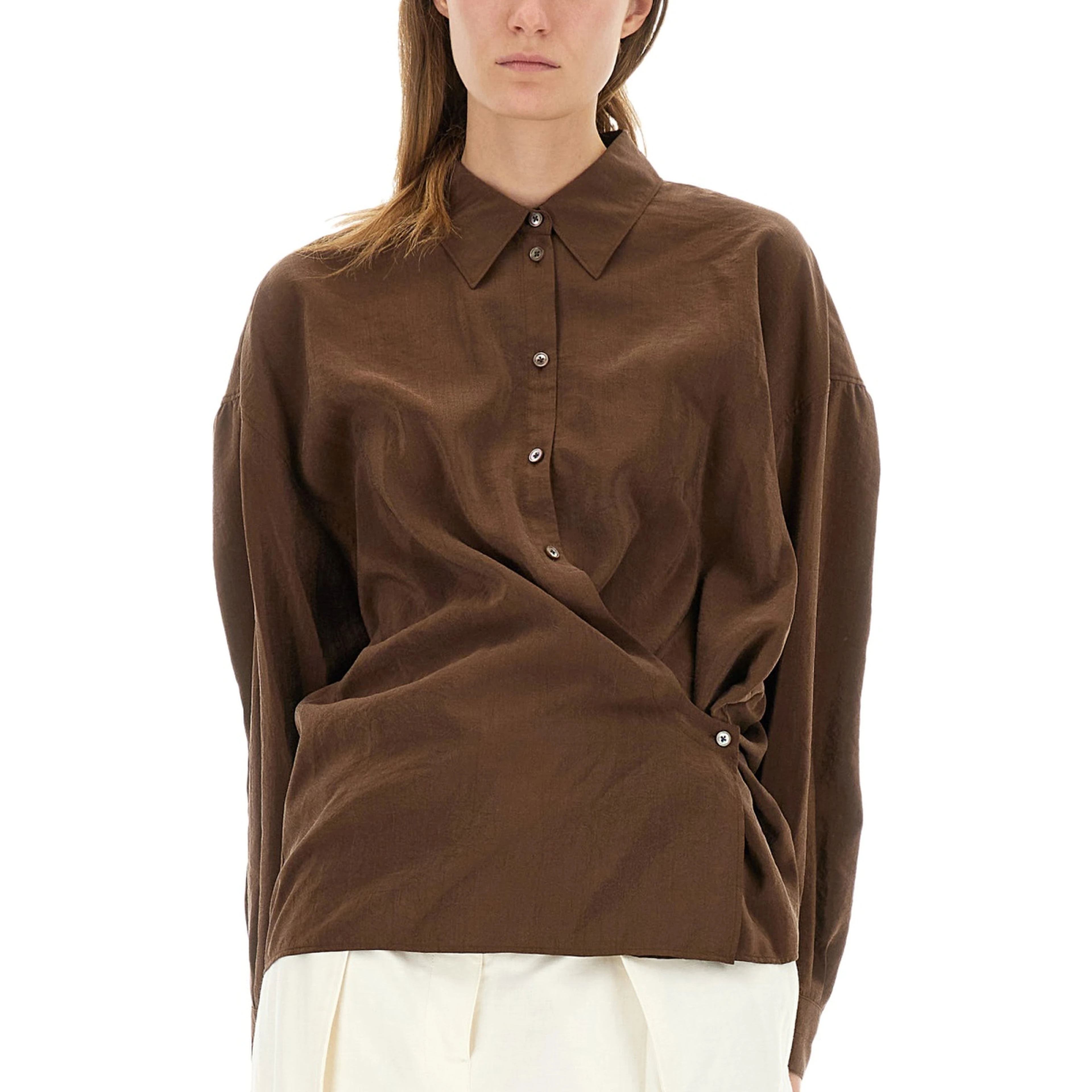 STRAIGHT TWISTED COLLAR SHIRT