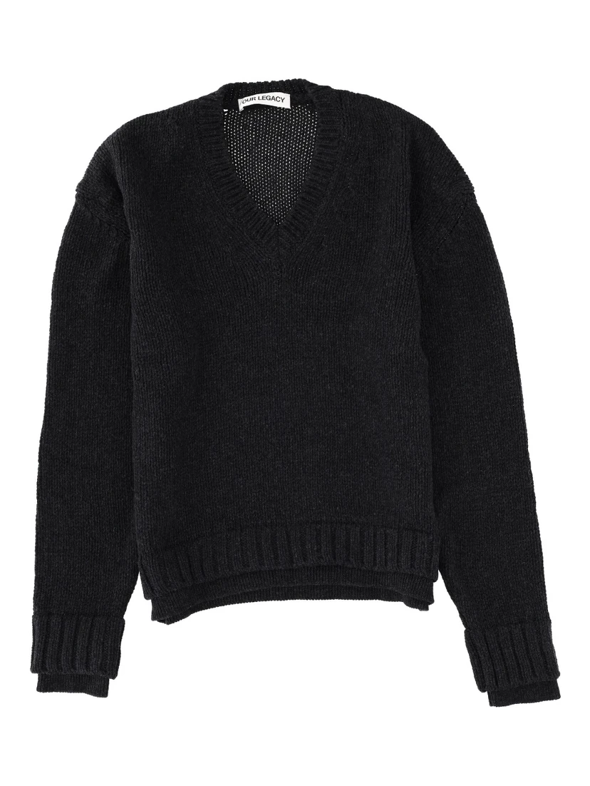"FALSE V-NECK" SWEATER