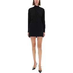 SHIRT WITH DRAPED COLLAR