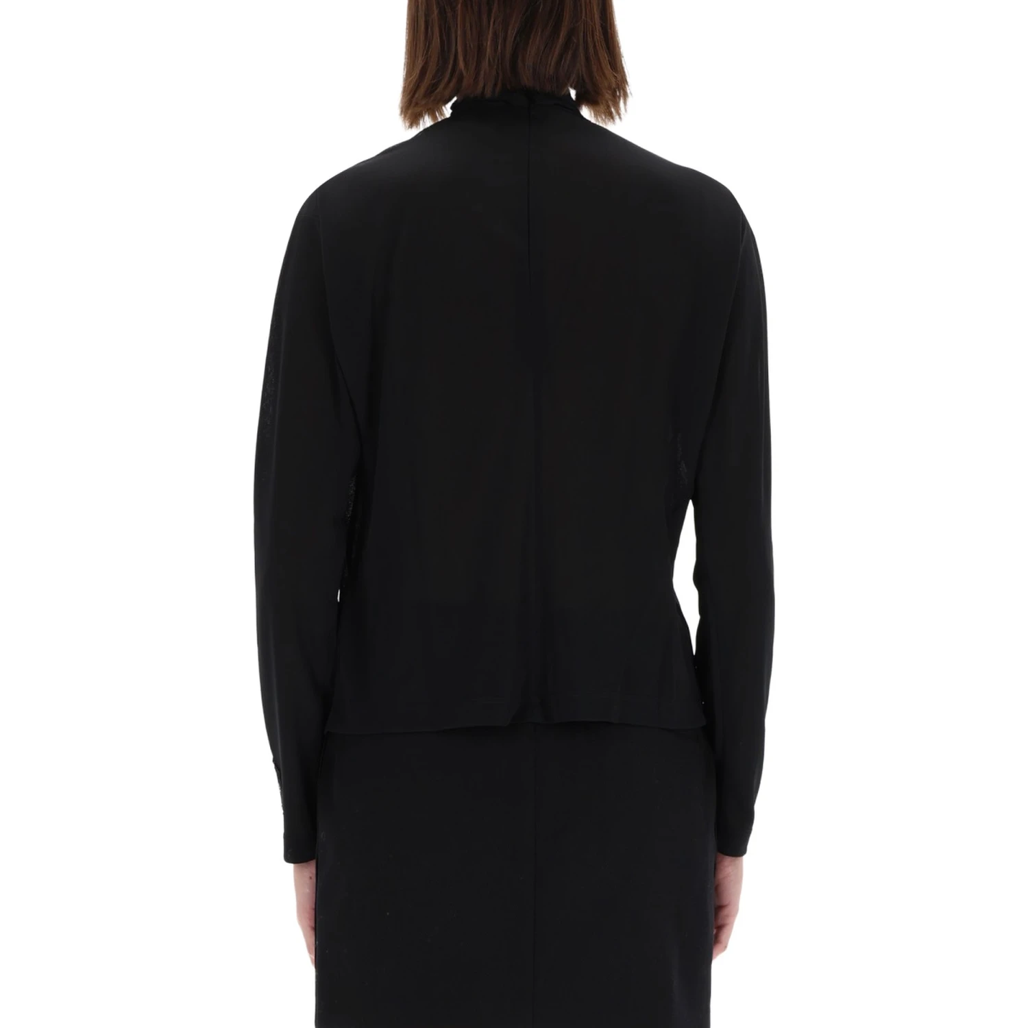 SHIRT WITH DRAPED COLLAR