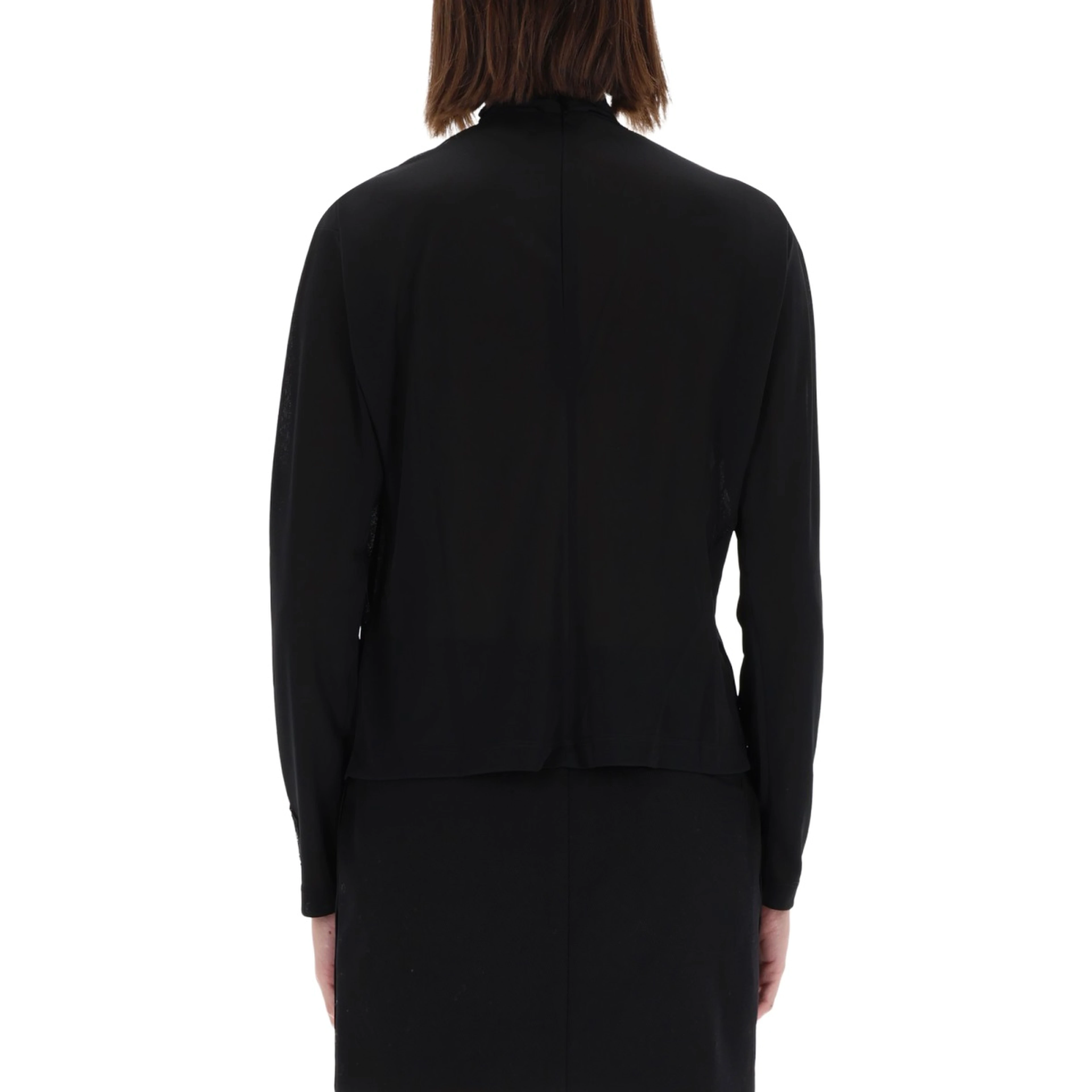 SHIRT WITH DRAPED COLLAR