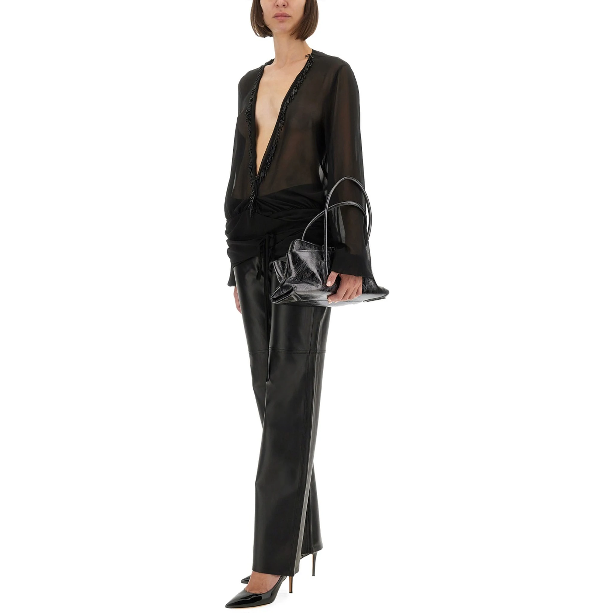 EMBROIDERED GEORGETTE BLOUSE