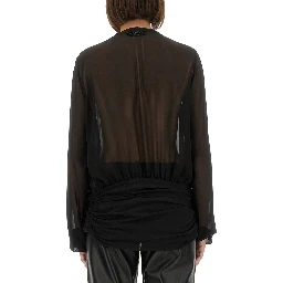 EMBROIDERED GEORGETTE BLOUSE