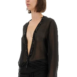 EMBROIDERED GEORGETTE BLOUSE