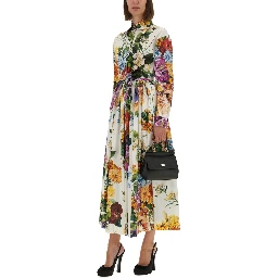 FLOWER BOUQUET PRINT POPLIN SHIRT