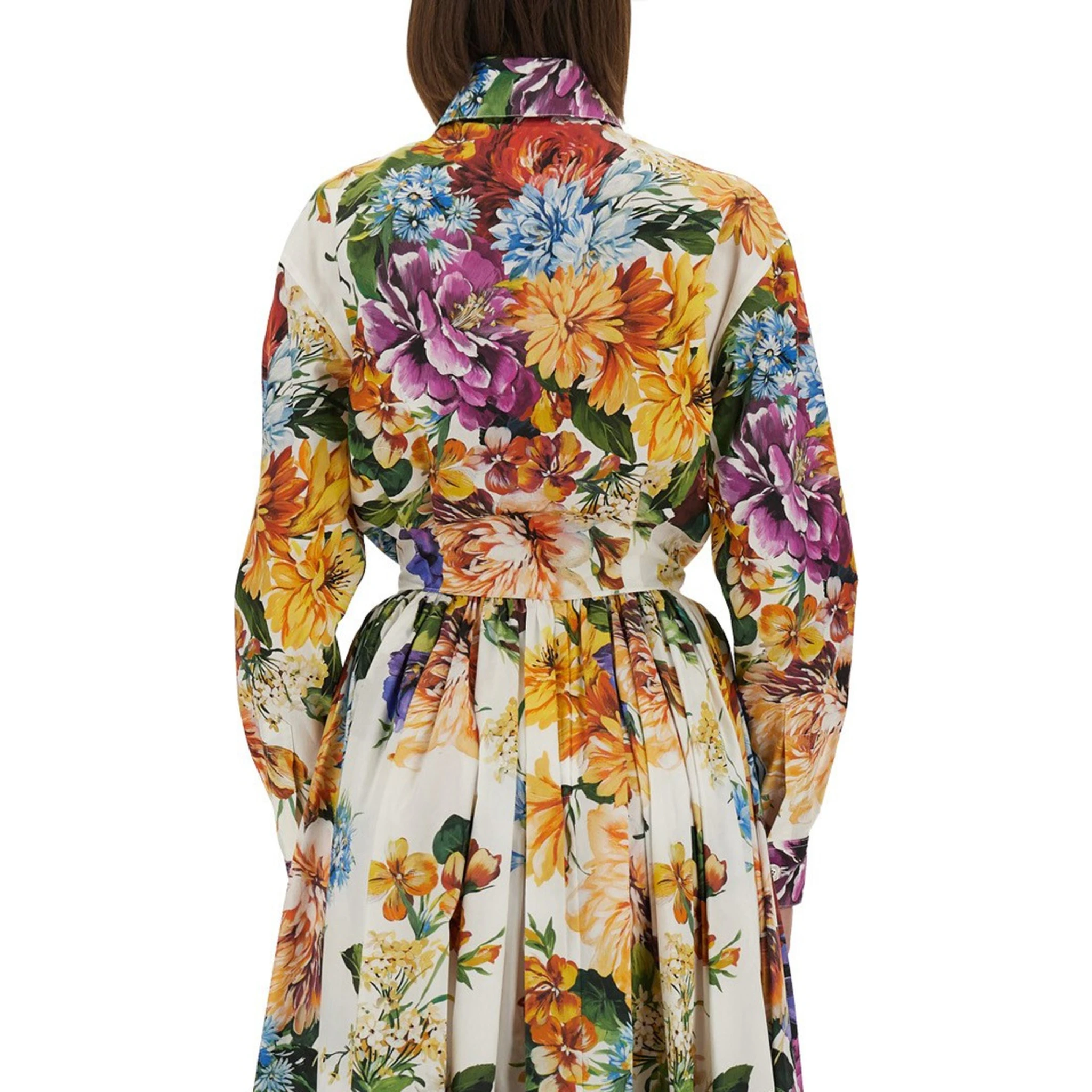 FLOWER BOUQUET PRINT POPLIN SHIRT