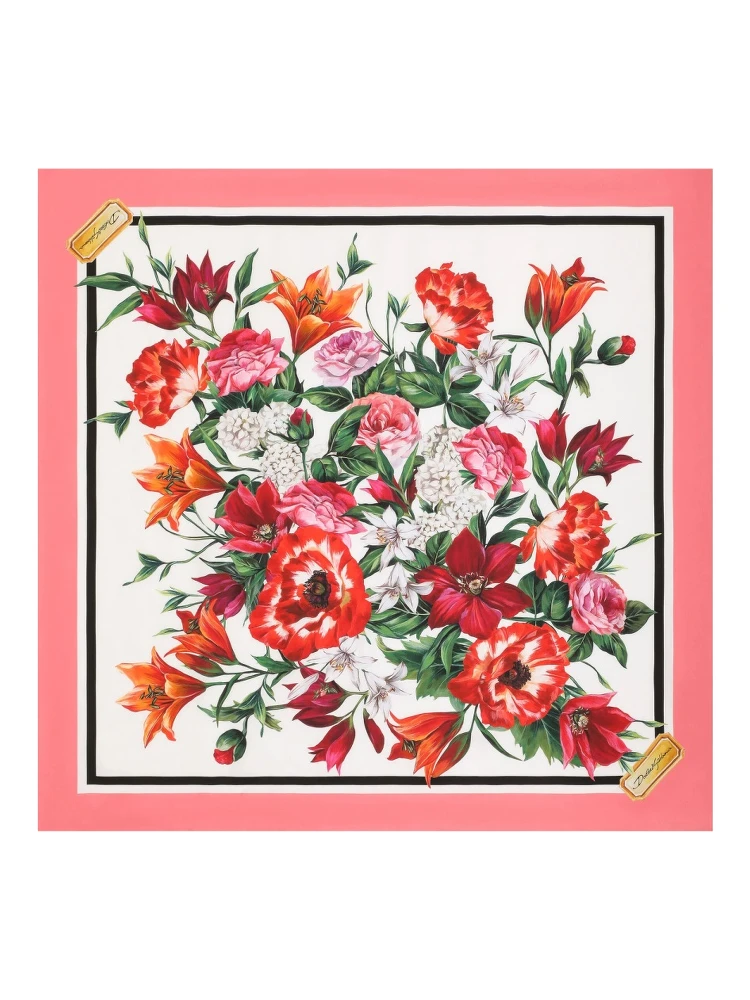 SILK TWILL FLORAL PRINT SCARF