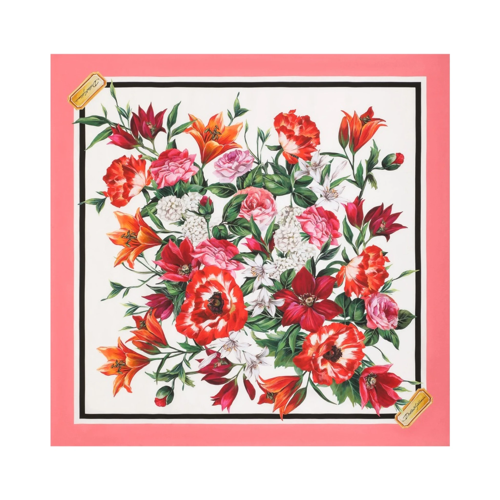 SILK TWILL FLORAL PRINT SCARF