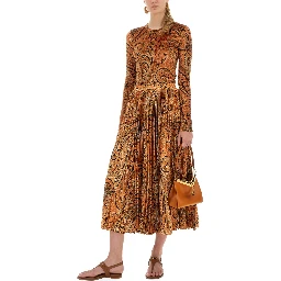 PLEATED SABLÉ SKIRT WITH PRINT