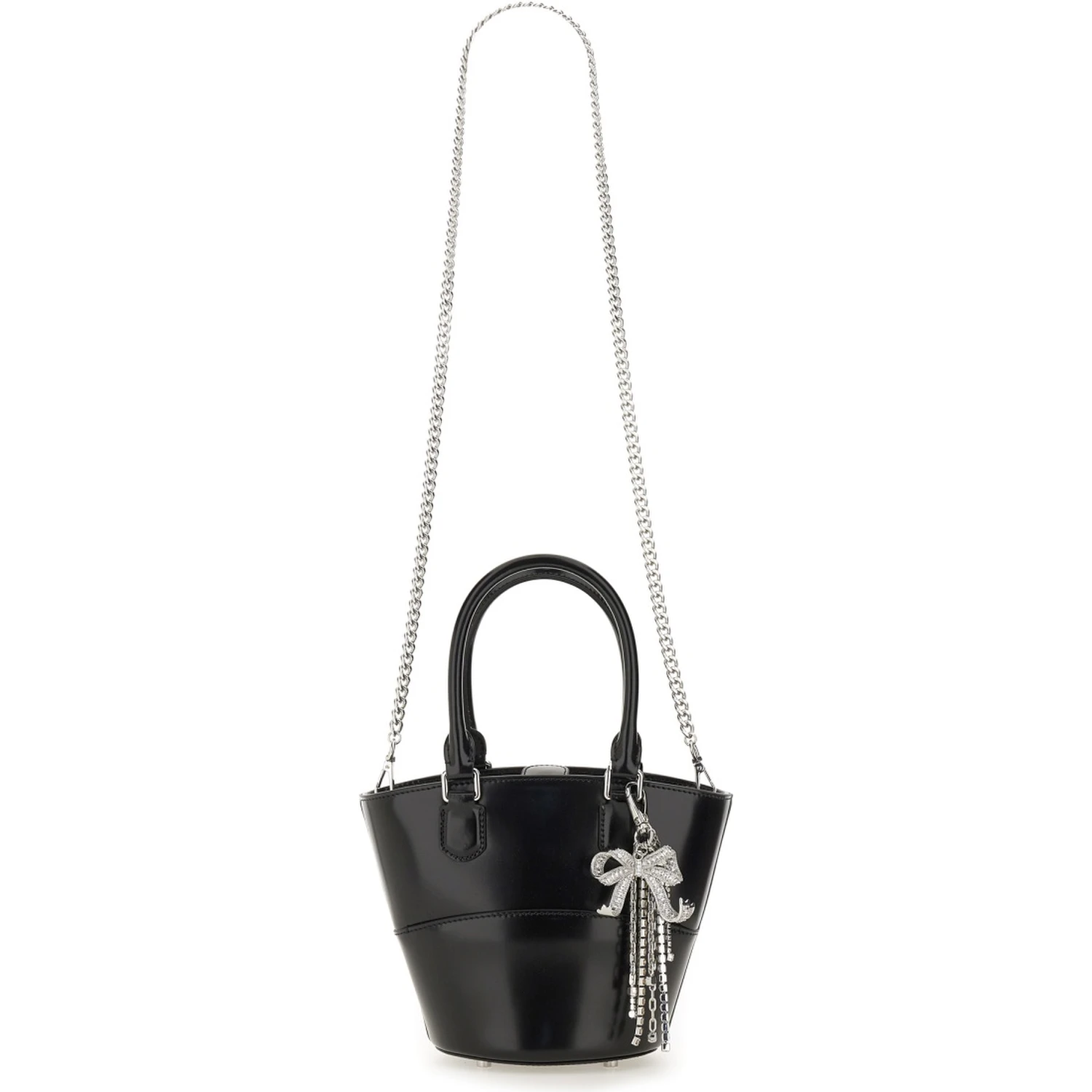 LEATHER TOTE BAG WITH CHARM