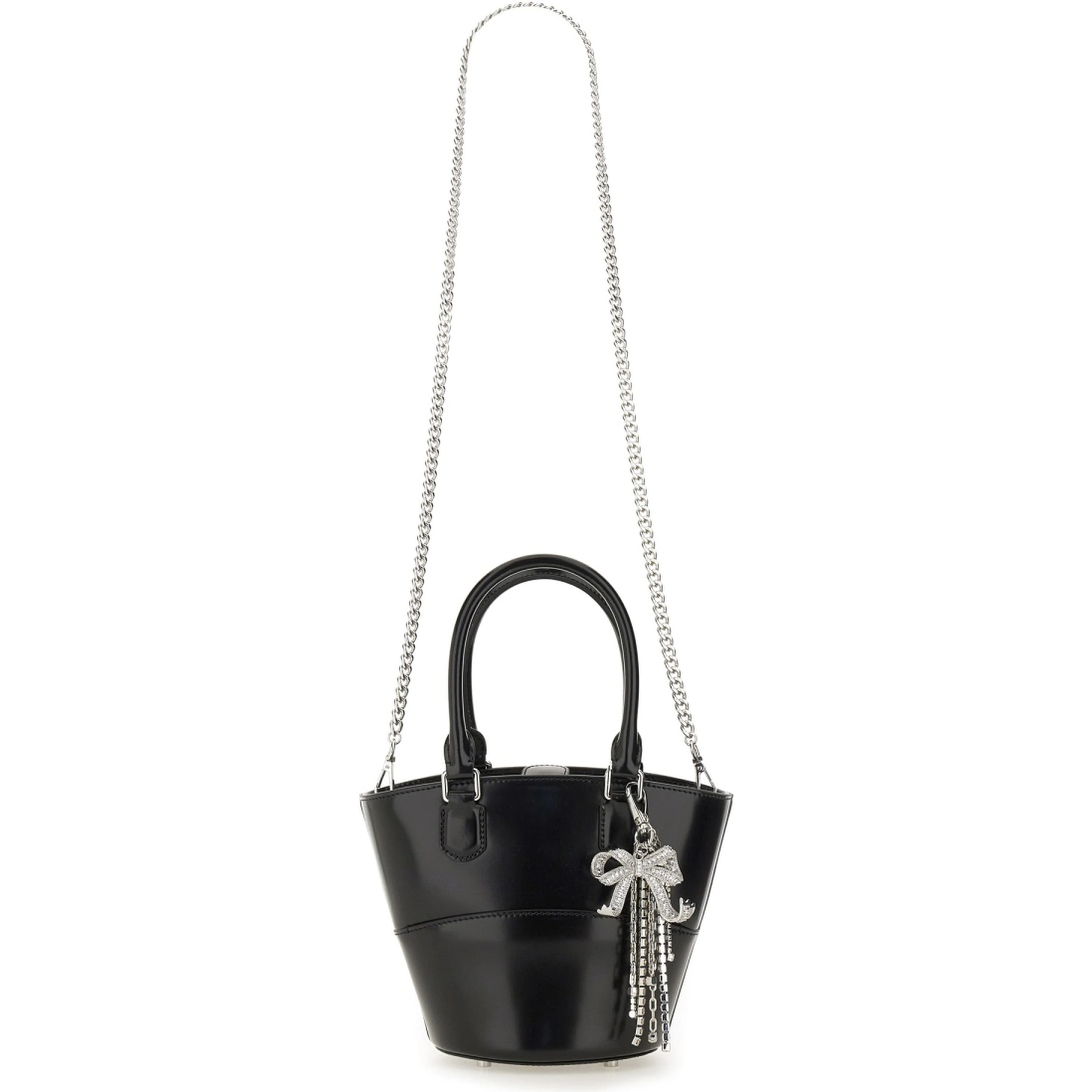 LEATHER TOTE BAG WITH CHARM